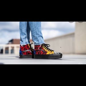 Vans leopard print high tops